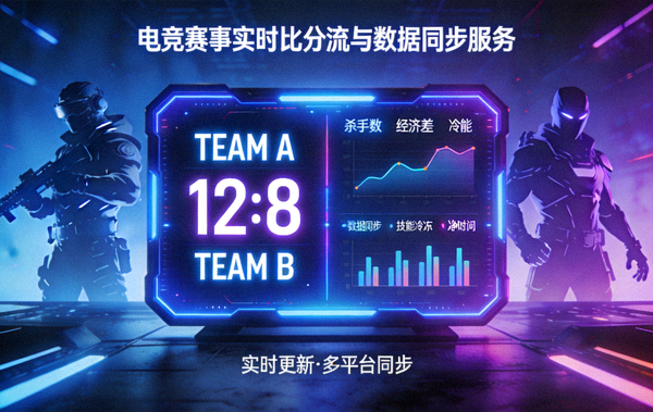 电竞赛事实时比分流与数据同步服务