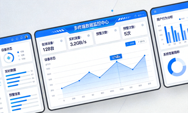 多终端极简数字大屏界面设计作品