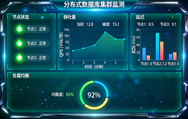 高可用分布式数据库集群监测仪表盘