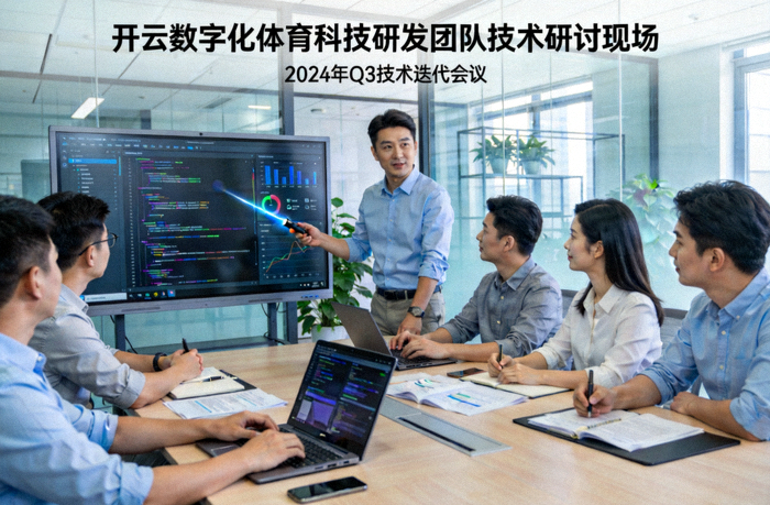 开云数字化体育科技研发团队技术研讨现场