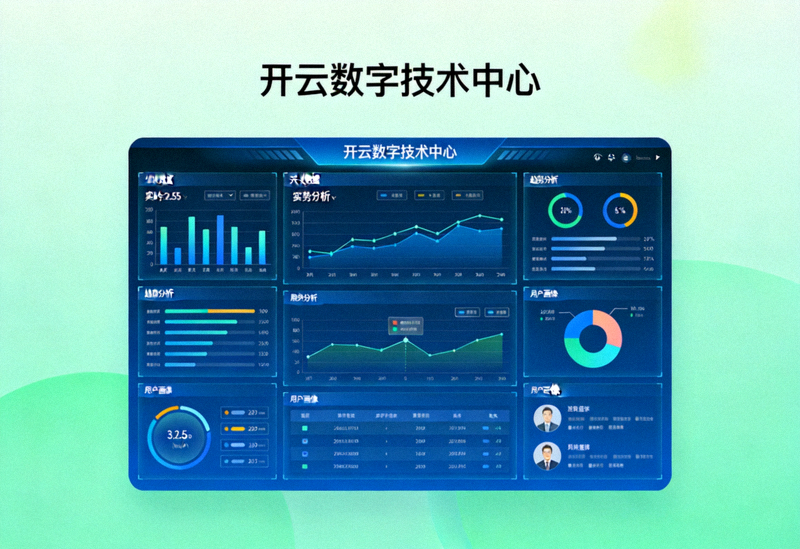 开云数字技术中心多维数据图表与统计分析看板