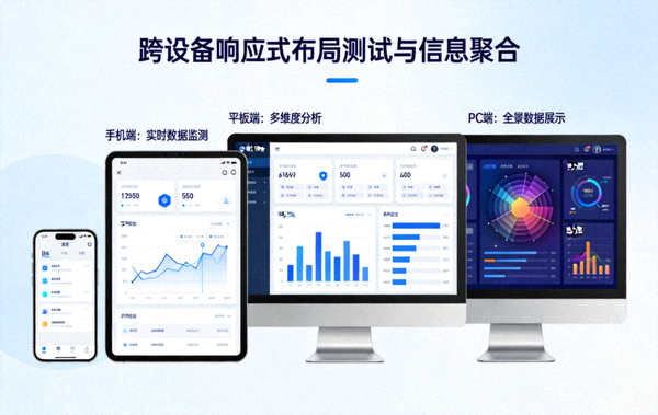 跨设备多屏幕响应式布局测试与信息聚合展现