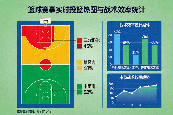 篮球赛事实时投篮热图与战术效率统计组件