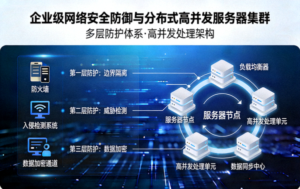 企业级网络安全防御与分布式高并发服务器集群