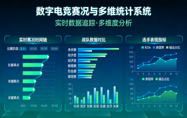 数字电竞赛况图谱与多维统计系统