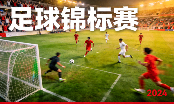 足球锦标赛比赛场地与热烈竞技氛围